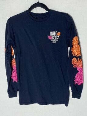 5/$25 Hard Rock Cafe Niagara Falls Canada Floral Long Sleeve Graphic Shirt XS